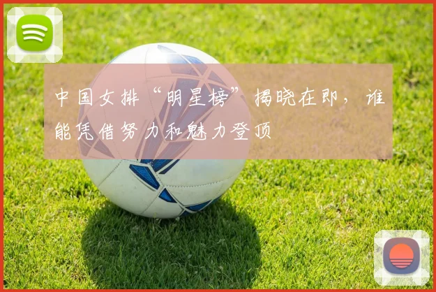 中国女排“明星榜”揭晓在即，谁能凭借努力和魅力登顶